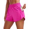 CRZ YOGA Pantaloncini Delfino Sportivi 7cm | Vita Alta, Fodera Rete, Asciugatura Rapida, Leggero, Una Tasca con Cerniera, per Donna