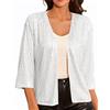 GRACE KARIN Giacca Corta con Paillettes da Donna Scollo a V Classico Manica Lunga Argento Riso M