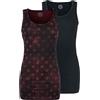 RED by EMP Donna Top Neri e Rossi in Confezione Doppia
