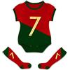 Acuryx Tutine da Neonato 0-24 Mesi coi Calzini, Pagliaccetti Bimbo Jersey da Calcio Manica Corta Estivi (3-6 Mesi coi Calzini, Portogallo)