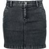 Rock Rebel by EMP Donna Gonna Corta Grigio Scuro con Borchie
