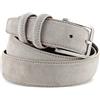La Bottega del Calzolaio Cintura Uomo Donna Camoscio Beige (105 cm)