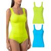Risalti Canotta Donna Pizzo Letizia 2 pz - Intimo Donna Seamless, Canottiera Donna Intimo Microfibra più Morbida della Canottiera Donna Cotone Senza Cuciture - Made in Italy