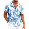 Fastkoala Uomo Hawaiane Camicie Floreali Camicia da Spiaggia Vacanze Tropicali Tops Casual Button Down