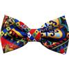 SCOCCA PAPILLON Papillon stampa folk Sicilia, tessuto in stile siciliano, fantasia colorata elegante, matrimonio shabby chic (Pattern folk Sicilia nero)