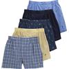 Polo Ralph Lauren Boxer da Uomo in Tessuto, vestibilità Classica, Confezione da 5, Muller Plaid/Cruise Navy/Rustic Navy/Summer Stripe/Sag Harbor, XXL