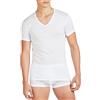 SalGiu Maglia (3 Pezzi) Intima 100% Caldo Cotone Scollo a V Mezza Manica (5/L, Blu Nero Grigio)