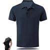 Wryhaul Wearbreeze Camicie per Gli Uomini, Wearbreeze Polo, Quick Dry Elasticizzato Non Ferro Camicia Antirughe Manica Corta (Blu Profondo,L)