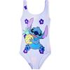 Disney Costume da Bagno Piscina Bambina, Costume Intero, Costume Mare Bambina Set (Lilla Stitch, 11-12 Anni)