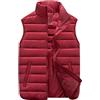 Peuignao Gilet Uomo Invernale Imbottito Giubbotto Giubbino Giacca Smanicato Gilet Imbottiti Uomo Invernali Giacche Senza Maniche Gilet Trapuntato Puffer Cerniera Caldo Uomo Taglie Forti Inverno Rosso 6XL