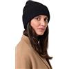 Style & Republic - Berretto da donna in 100% cashmere, elegante, circonferenza 56 cm, Nero , 2 mesi