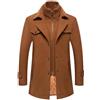 WAZHAKU Cappotto invernale da uomo Slim Fit a due pezzi per business tempo libero Cappotto di lana con colletto ritto Peacoat Cappotto invernale caldo da uomo Cappotto Peaky Blinders con giacca