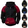 VPQILH Felpa Uomo con Cappuccio Vendita, 2025 Offerta Colorblock Sweatshirt Uomo e Zip Intera con Tasche Frontali Felpe Manica Lunga Semplice Pullover Hoodie Sportiva Casual Cardigan Giacca Autunno e Inverno