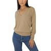 Win's Maglione Donna Scollo a V in Kashmir, Made in Italy