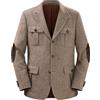 RAJEGAR Cappotti sportivi da uomo in tweed a spina di pesce slim monopetto misto lana giacche blazer casual caldo vintage cappotto britannico