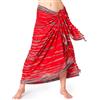 PANASIAM Sarong tiedye style, red black, 190x116cm