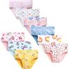 JackLoveBriefs Mutande Corte da Bambine Piccole in Cotone Morbido Serie per Bambini 2-3 Anni Confezione da 9,Multicolore，Dimensione:100