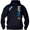Vestin M-Italy Felpa con Cappuccio Uomo & BAMBIN - Napoli - Super vestibilità Top qualità (IT, Testo, XS, Regular, Regular, Bianco)