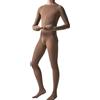 HTRUIYATY Homme Bodystocking Schiena Aperta Lingerie Sexy Hot Babydoll Maniche Lunghe Collant Uomo Sissy Jumpsuit 120 Den