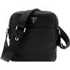 GUESS Saffiano Top Zip Crossbody Bag Black
