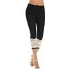 VPQILH Jeans Pantaloni Donna con Pizzo Estivi Vendita, 2025 Offerta 3/4 Pantalone Capri Donna Slim Fit Jeans Pants con Bottoni Pinocchietti Eleganti Denim Pantaloni per Casual Trekking