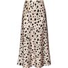 Outoshe - Maxi gonna da donna in raso a vita alta, con elastico nascosto in vita, svasata, Leopardati, L