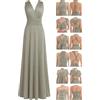 Juvell Abito da Damigella - Abito Infinity Lungo - Abiti da Sera - Top a Fascia Incluso - Vestito Donna Elegante - Boda-Bridesmaid-Baile - 1000 (34-38, Verde Chiaro)