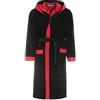 R Revise Revise RE-855 Accappatoio da uomo con fibra di bambù - asciugamano -sauna - piscina - Nero - rosso - M