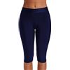 Akaeys Pantaloncini da bagno da donna, lunghezza al ginocchio, leggings con protezione solare, pantaloni sportivi crop da nuoto, tankini