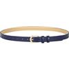 VONMELLI Cintura sottile da donna in pelle sottile cintura in vita per donne moda jeans abito con fibbia oro