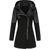 Nemopter Cappotto da donna in lana con cappuccio, per autunno e inverno