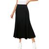SEAUR Maxirock - Gonna lunga da donna, elegante, casual, elasticizzata, morbida, linea ad A, a vita alta, per il tempo libero, taglia S-L = Asie M-XL