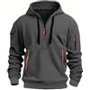 MEDUOLA Uomo Felpa con Cappuccio Felpa con Zip Ragazzi e Uomini Felpa con Zip Tasca Multifunzionale Felpa con Cappuccio Jogging Pullover