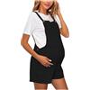 DeHolifer Salopette Premaman da Donna Pantaloncini Vita Regolabile Pantaloni Tuta Estate Casuale Pantalone Elasticizzato Pantaloncino Comodi Morbido Pantaloni Corti per Gravidanza Abbigliamento