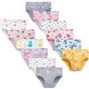 LeQeZe Bambine 12 Pezzi Mutandine di Cotone per Bimba Slip 7-8 Anni（Girls Briefs-02,Etichetta del Produttore 140）