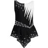 XUNZOO Bambina Tuta Ginnastica Ritmica Tuta Pattinaggio Sul Ghiaccio Spettacolo Balletto Danza Classica Bianco 13-14 anni