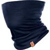 menique Sciarpa tubolare da uomo - 100% lana merino Loop sciarpa traspirante foulard e scaldacollo, sciarpa da ciclismo invernale per uomo, sciarpa da moto da uomo, maschera da sci, Blu mare, Taglia