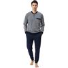 Generico Pigiama Uomo Invernale Lungo Punto Milano (Peso 210 gr metro lineare) Pigiami 100% Made in Italy, Molto più Caldo Rispetto al Caldo Cotone Classico, Disponibili dalla M alla 3XL (L, Belgio Blu)
