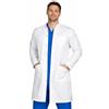 B-well Antonio Camice Laboratorio Uomo Cotone e Polyester Camice Medico Uomo con Maniche Lunghe, 3 Tasche e Fissaggio con Bottoni Automatici bianco M