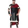 WOXIHUAN Vestito da GladiatUomo Mantello con Fascia Cape Bracciale Costume Fascia per le Gambe Mantelli Gotico Steampunk Uniforme Vintage Medievale Poncho Vittoriano Abito Halloween per Cosplay Carnevale