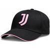 JUVE Cappello Juventus Ufficiale Nero/Rosa con Logo JJ Rosa