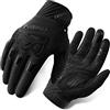 INBIKE Guanti MTB Guanti da Ciclismo in 5mm Eva Touchscreen Antiurto Antiscivolo Bici da Strada Moutain Bike per Uomo e Donna(Nero,L)