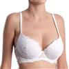 LORMAR 1 Pezzo Reggiseno Donna Frizzante Plunge in Pizzo con Ferretto - Coppa B - C - D, Bianco 2C