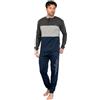 Australian Pigiama Lungo Uomo in Caldo Cotone in Vari Modelli E Taglie dalla M alla 2XL, Pigiama Maschile (2XL (52), AI734-Grigio/Blu Scuro)