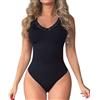 Joyshaper Body Modellante Donna Pancia Piatta Body Contenitivo Perizoma Body Snellente Senza Cuciture Shapewear Bodysuit Pizzo, Nero, XXL