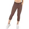 JOPHY & CO. Pantalone Donna Chino 3/4 con Cintura (cod. 3013) (Moro, 2XL)