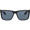 Ray-Ban Justin RB4165 Non-Polarized- Occhiali da Sole Unisex, Nero (Frame: Nero, Lenti: Polarized Blue Classic 622 / 2V), 54 mm