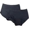 RAGNO 2 Slip Midi Effetto Invisibile Bio cotton stretch art. D572BQ - XL, Nero