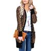 II ININ Cardigan da Donna con Scollo a V in Maglia a Maniche Lunghe con Bottoni leopardati e Tasche(Leopard03,X-Groß)