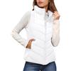 Generisch Gilet trapuntato da donna, senza maniche, trapuntato, tinta unita, con tasche, elegante, chiusura lampo, attillato, morbido, per le mezze stagioni, casual, da donna